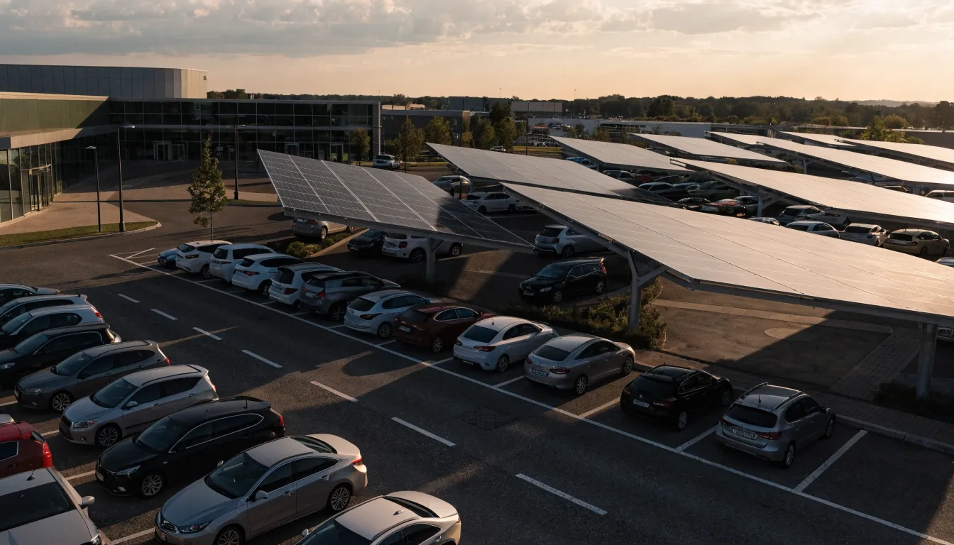Ombrière photovoltaïque sur parking