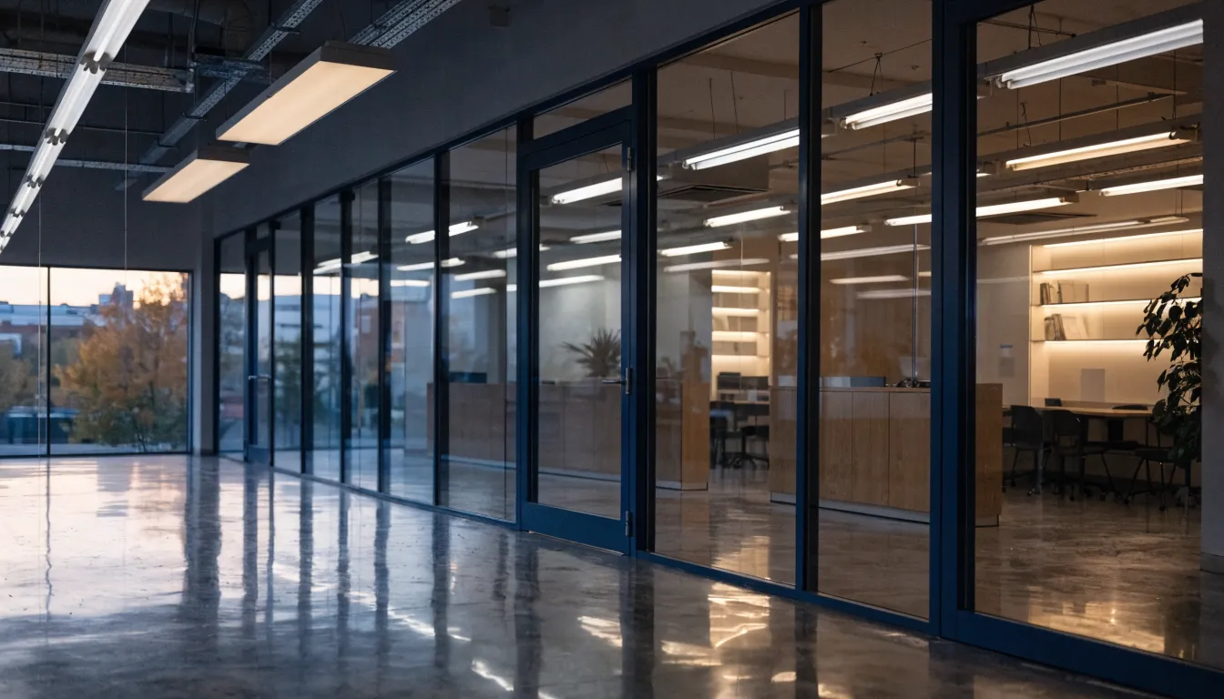 Plateforme administrative en ligne sur écran, tableau de saisie des consommations énergétiques d'un bâtiment tertiaire, ambiance de bureau de gestion technique
